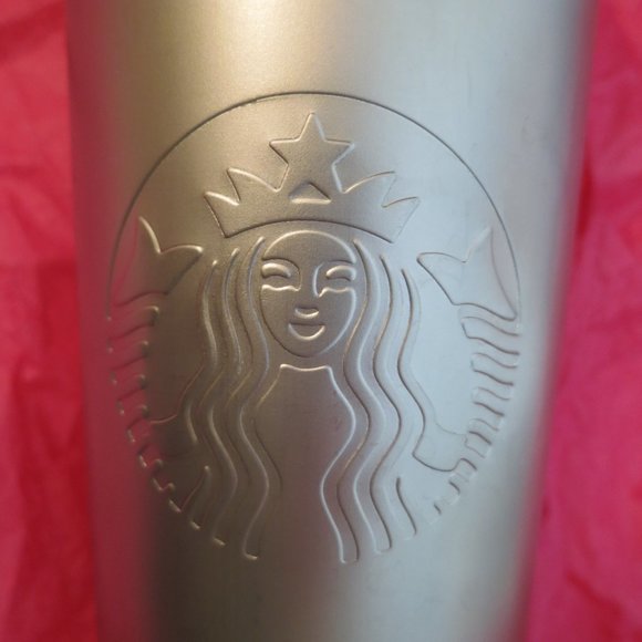 Starbucks 24oz. 9" Stainless Steel Classic Mermaid Cold Drink Tumbler + Straw - Picture 4 of 8